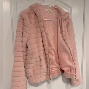 Love J pink teddy jacket—like new